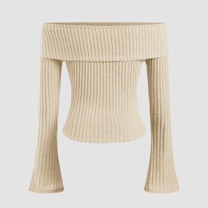 Cider off shoulder long sleeve top